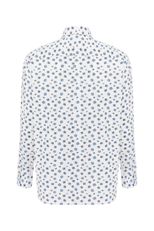 Blue Morning Flowers Shirt