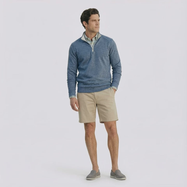 Marled Sweater Knit Quarter-Zip